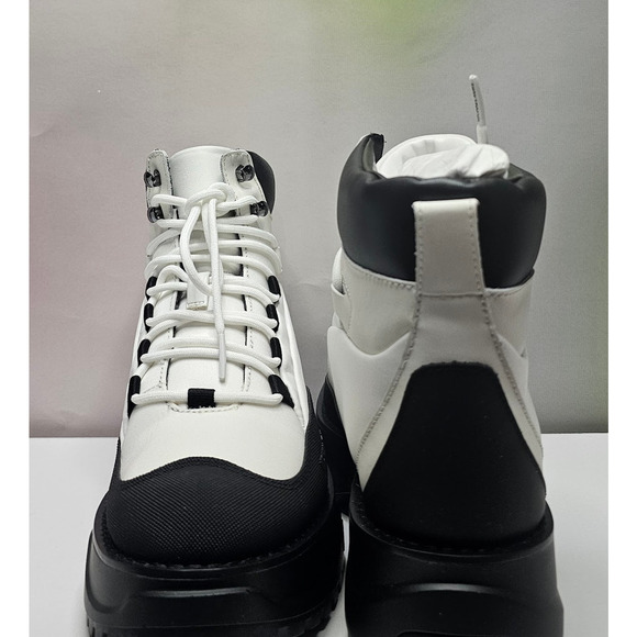 Michael Kors Women's Dupree Ankle Hiker Booties Size 7.5 Black/White NWT - Picture 6 of 7